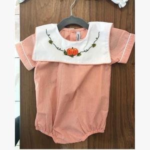 Embroidered Fall Bubble for Baby